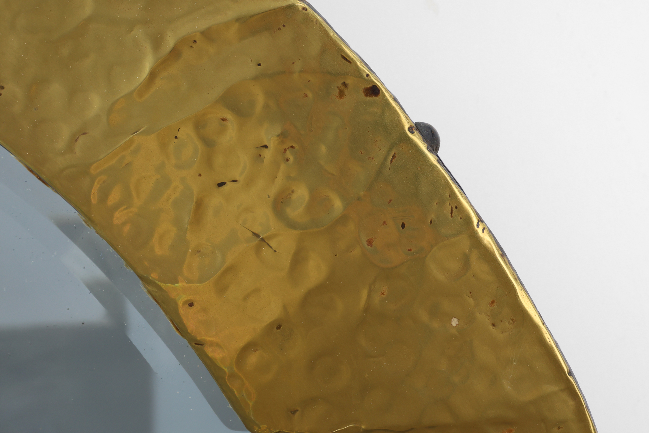 Arts & Crafts Copper Oval Mirror, France ca. 1905thumbnail